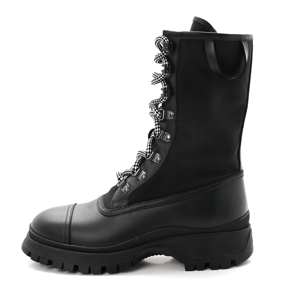 Vitello Montana Neoprene Combat Boots Black