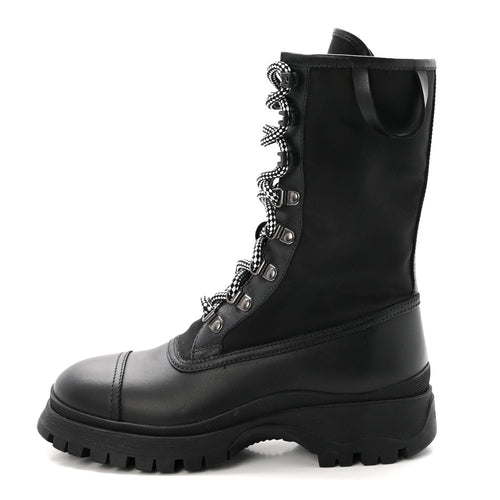 Vitello Montana Neoprene Combat Boots Black