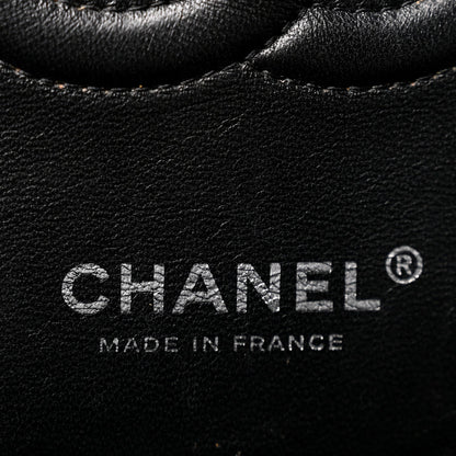 Medium Quilted Lambskin Flap Shoulder Bag - Black