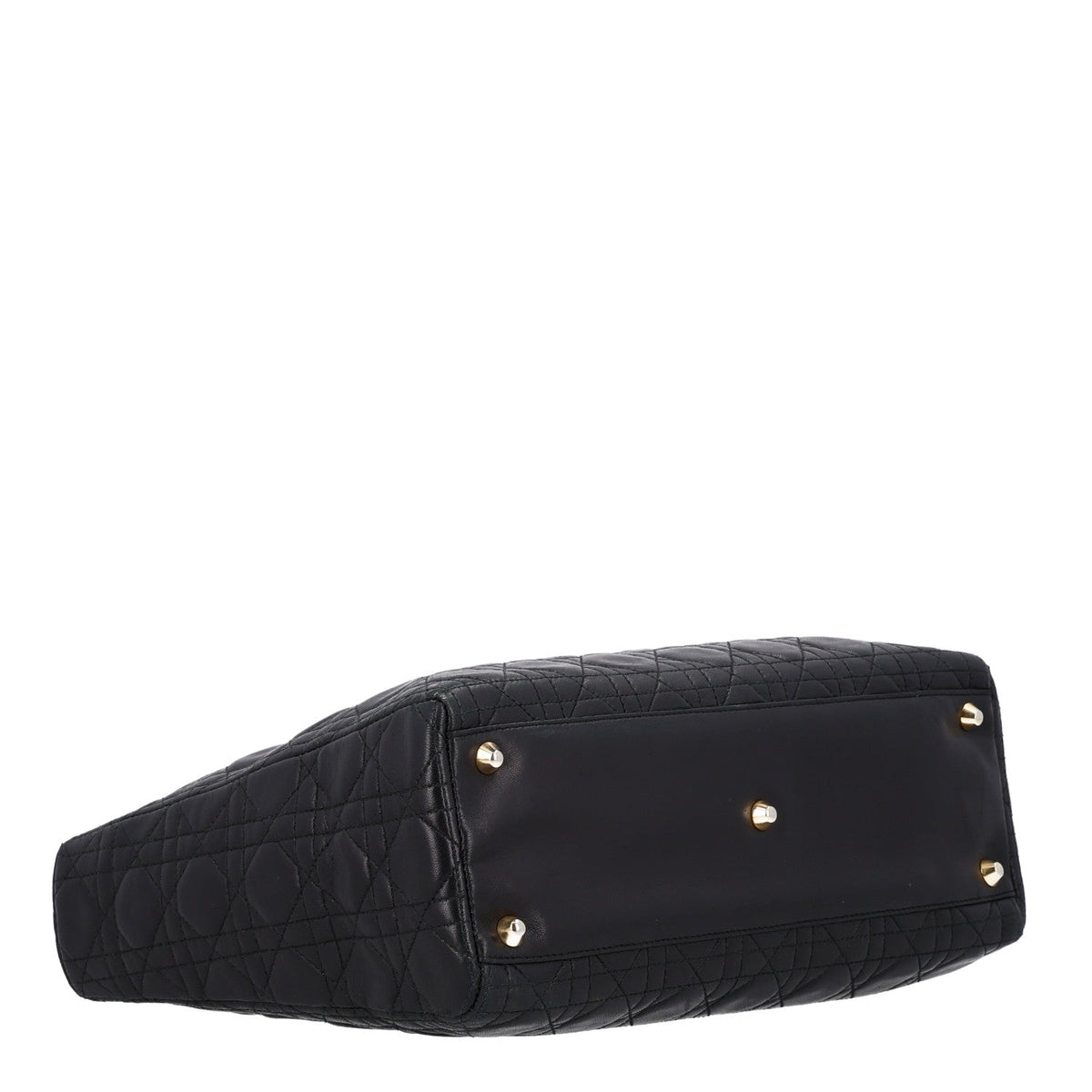 Large Lambskin Handbag - Black