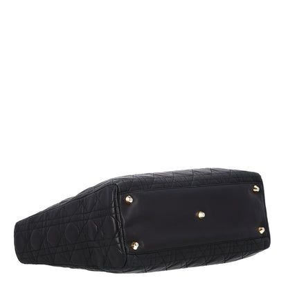 Large Lambskin Handbag - Black
