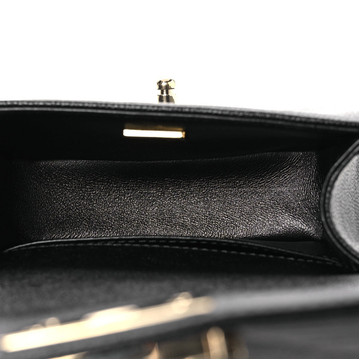 Mini Quilted Caviar Flap Shoulder Bag - Black