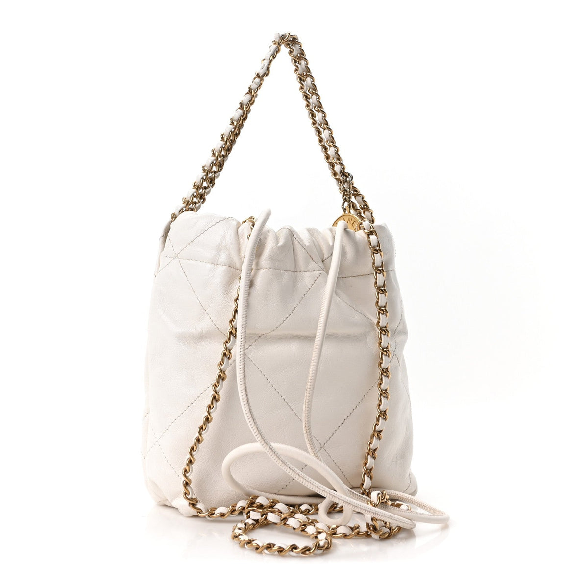 Mini Quilted Calfskin Handbag - White