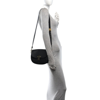 Medium Calfskin Flap Shoulder Bag - Black