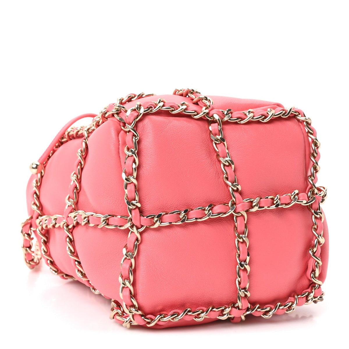 Lambskin Bucket Bag - Pink