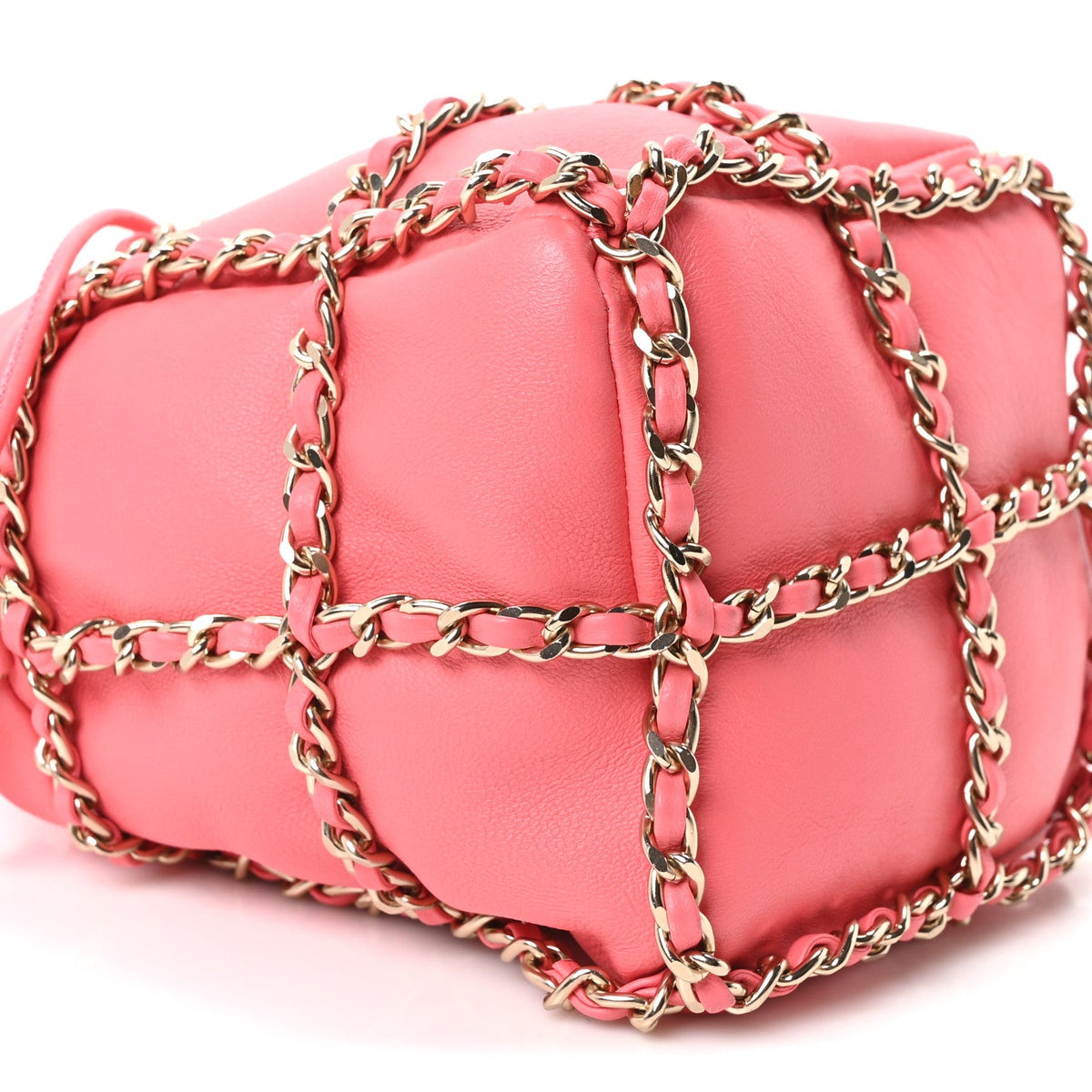 Lambskin Bucket Bag - Pink