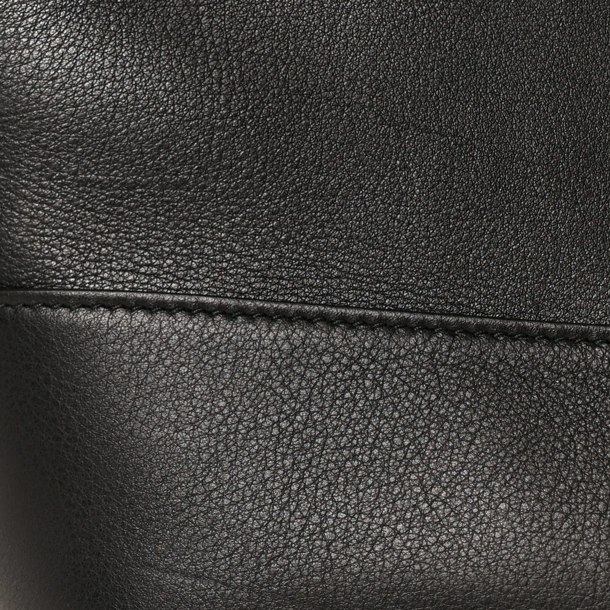 Small Calfskin Bucket Bag - Black