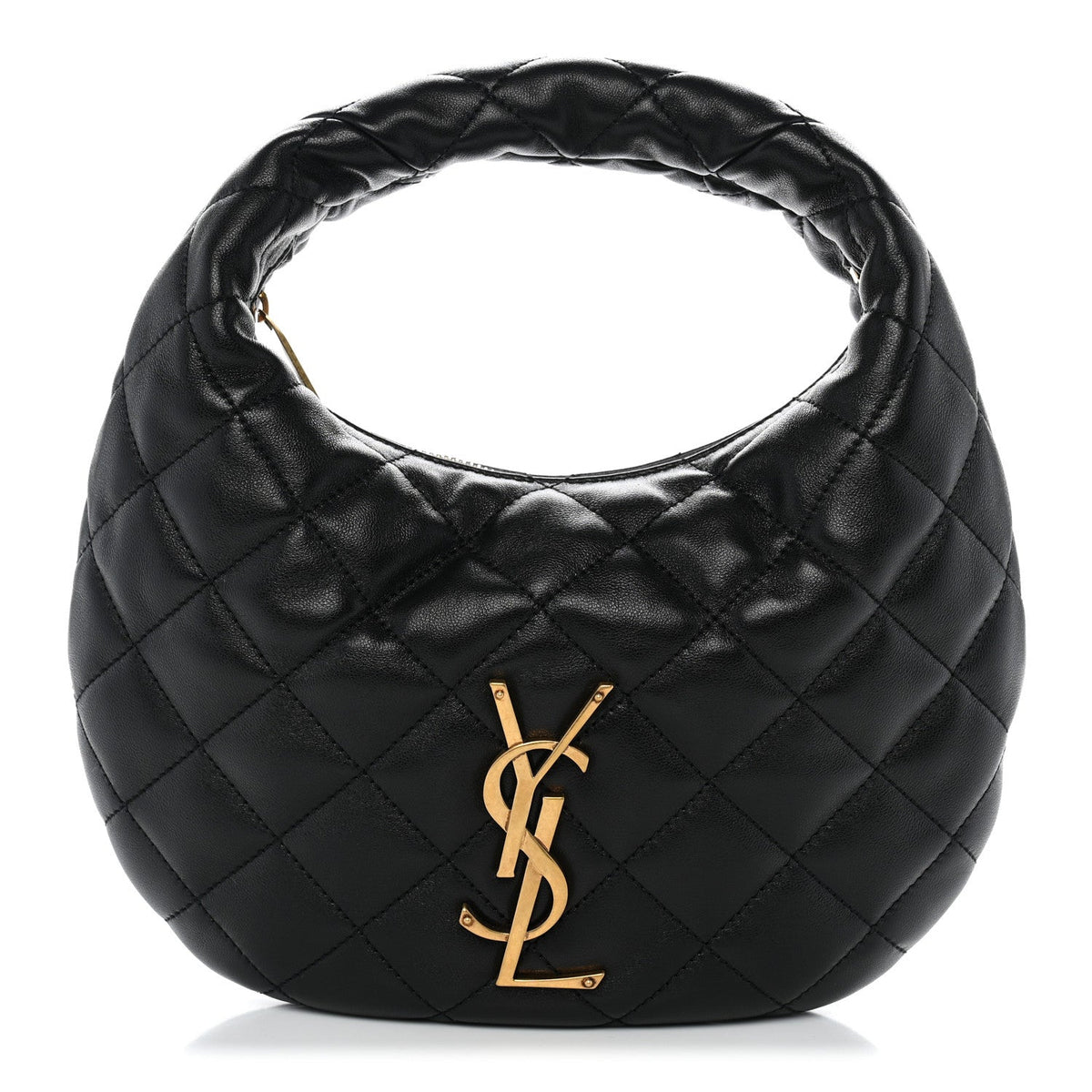 Quilted Lambskin Handbag - Black
