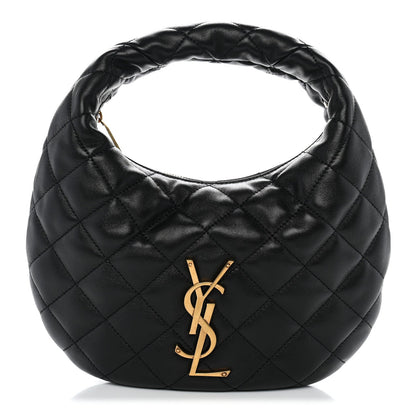 Quilted Lambskin Handbag - Black