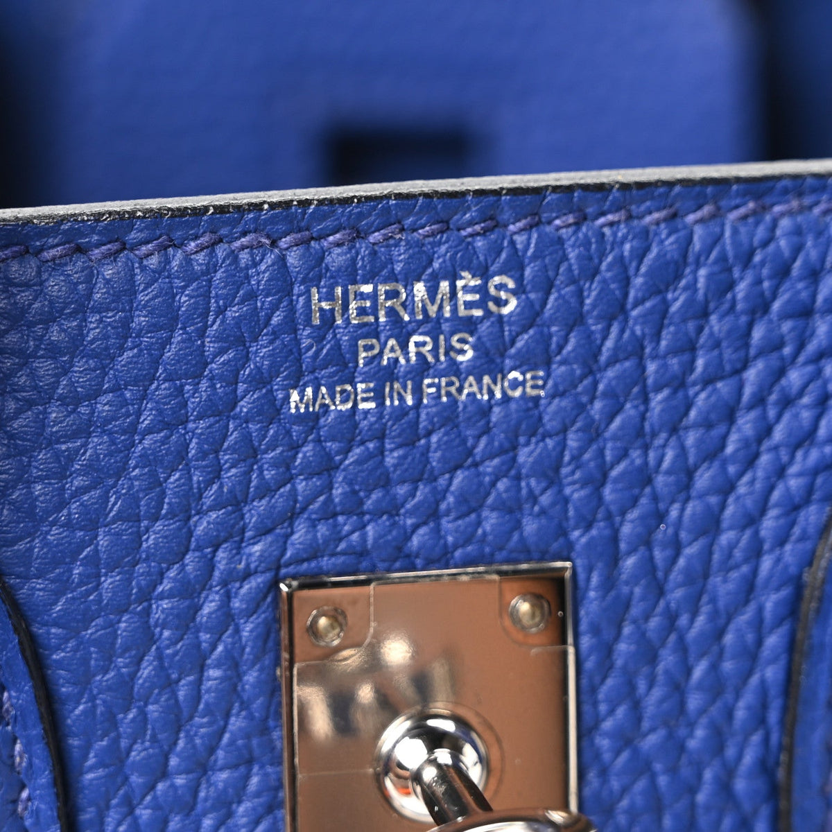 Togo Birkin 25 Bleu Electrique Handbag