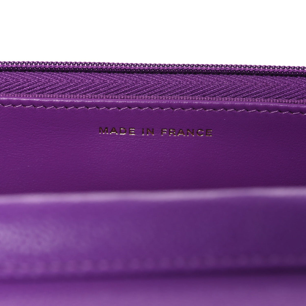 Quilted Caviar Wallet Bag - Purple