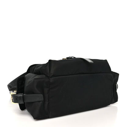 Medium Nylon Shoulder Bag - Black
