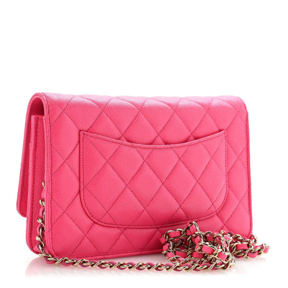 Quilted Caviar Wallet Bag