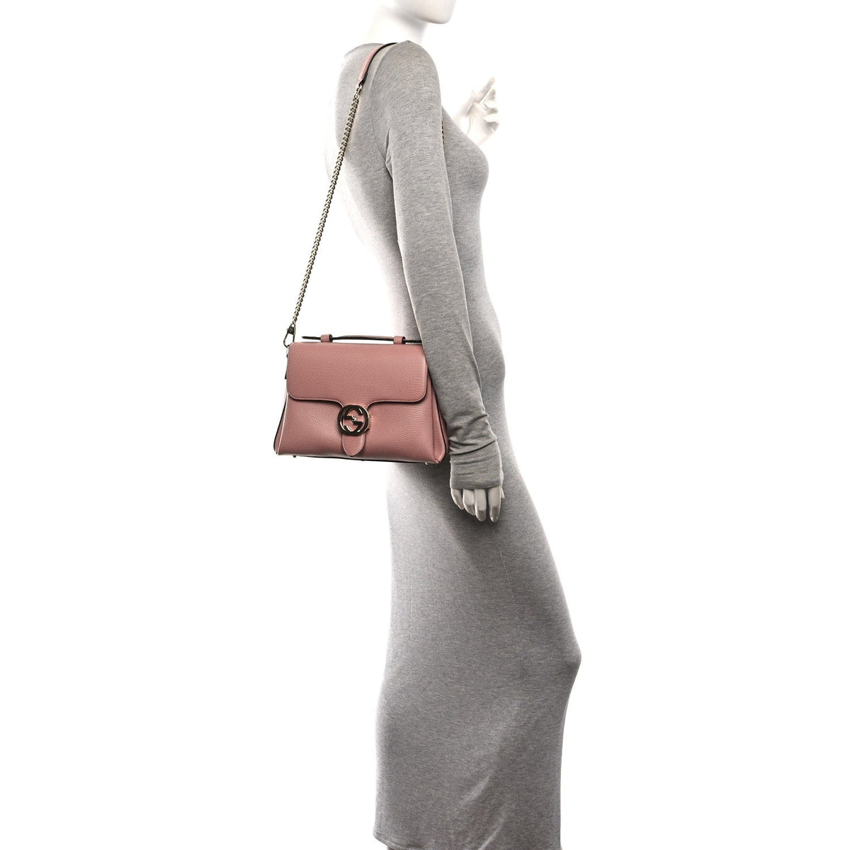 Calfskin Shoulder Bag - Pink