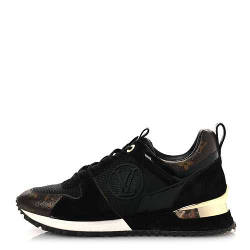 Suede Monogram Run Away Sneakers Black