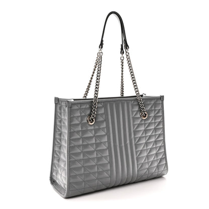 Medium Calfskin Tote Bag - Grey
