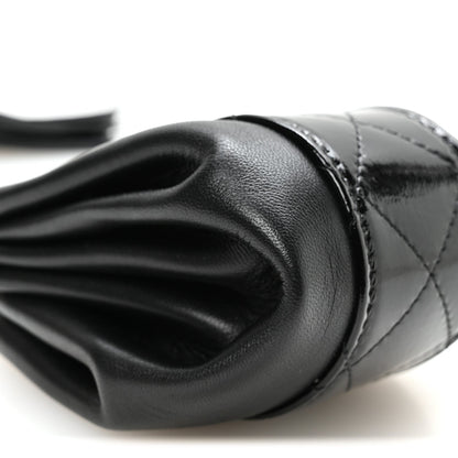 Quilted Lambskin Clutch Bag - Black