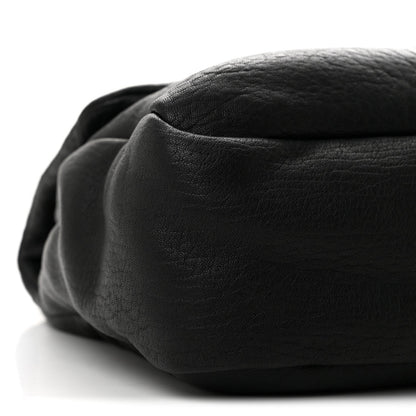 Large Lambskin Handbag - Black