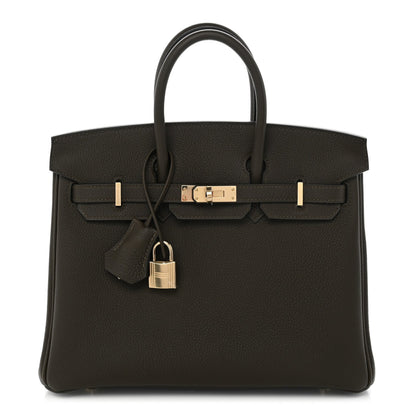 Togo Birkin 25 Vert Loden Handbag