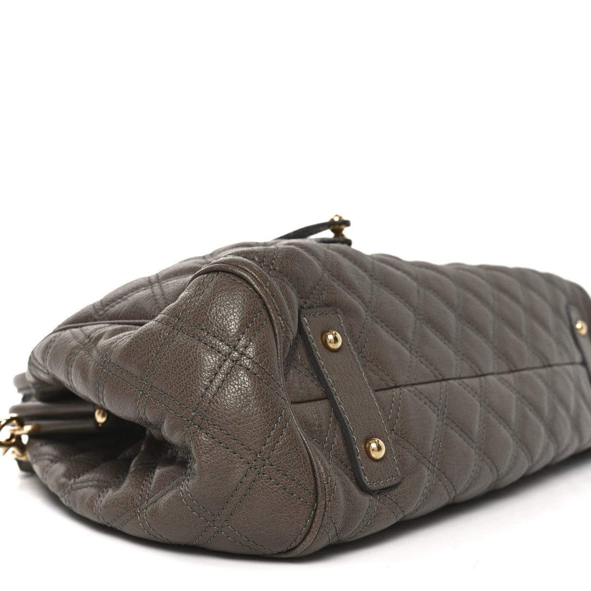 Quilted Calfskin Handbag - Brown