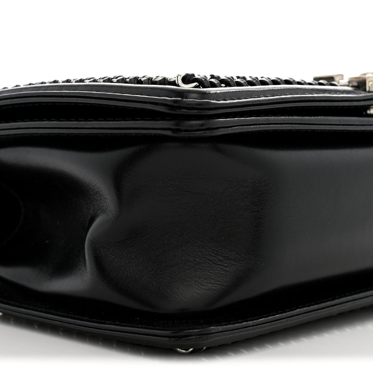 Medium Quilted Calfskin Flap Shoulder Bag - Black