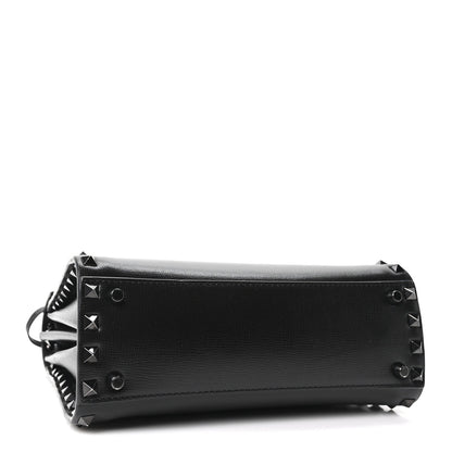 Small Calfskin Flap Shoulder Bag - Black