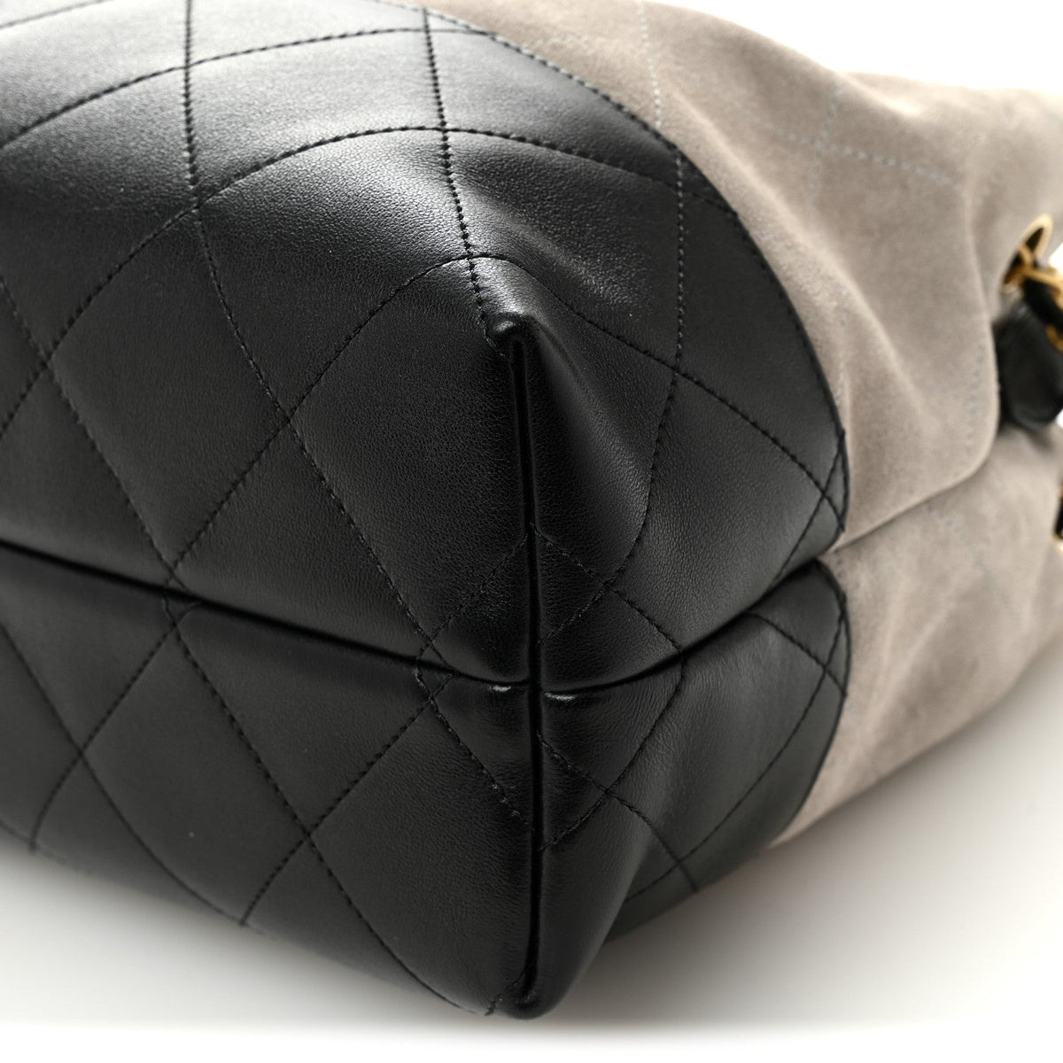 Small Quilted Lambskin Handbag - Grey