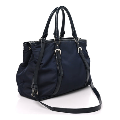 Small Nylon Tote Bag - Blue