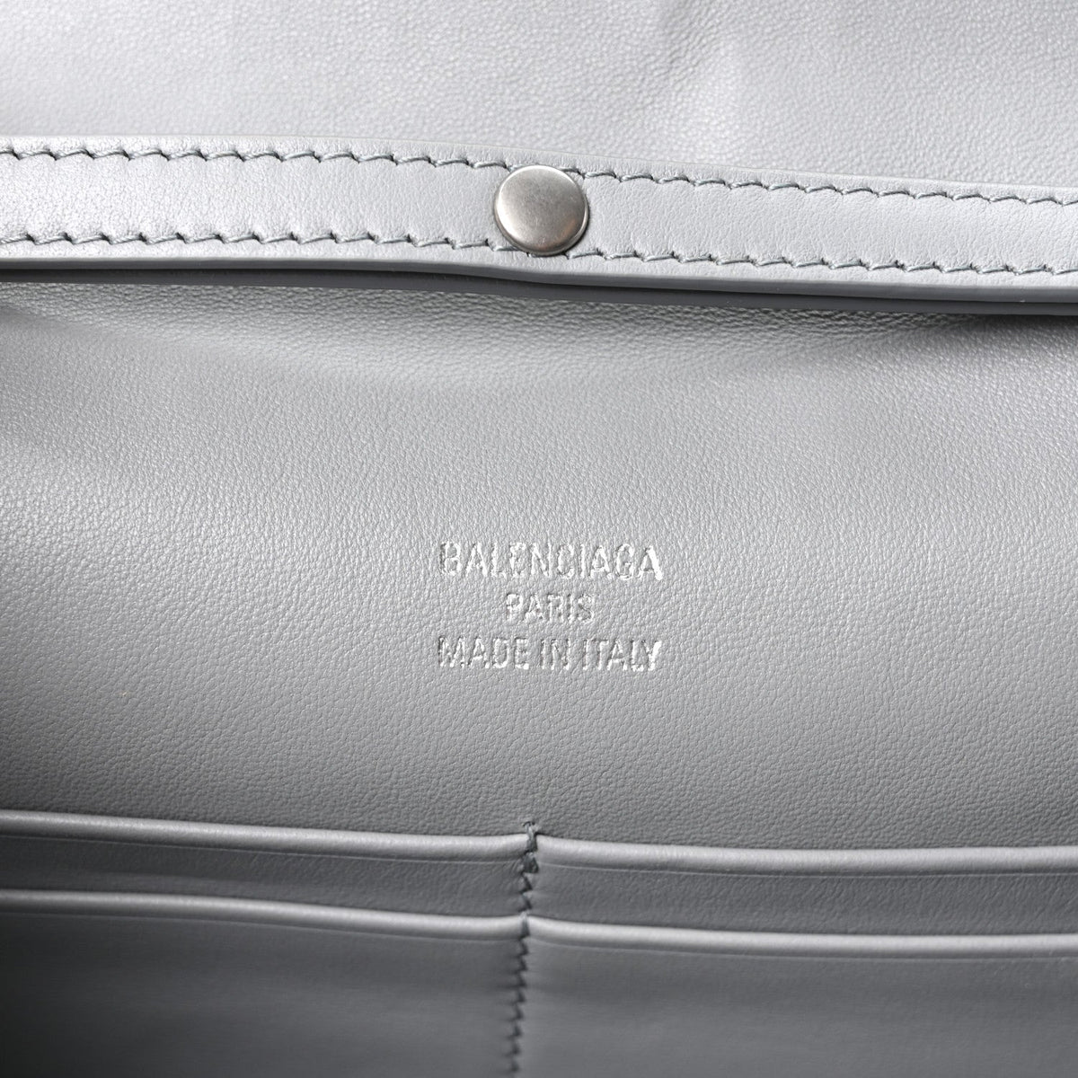 Small Calfskin Clutch Bag - Grey