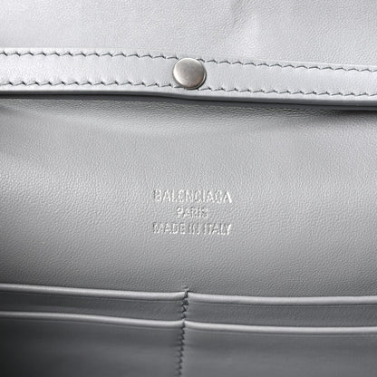 Small Calfskin Clutch Bag - Grey