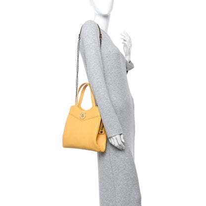Small Calfskin Tote Bag - Yellow
