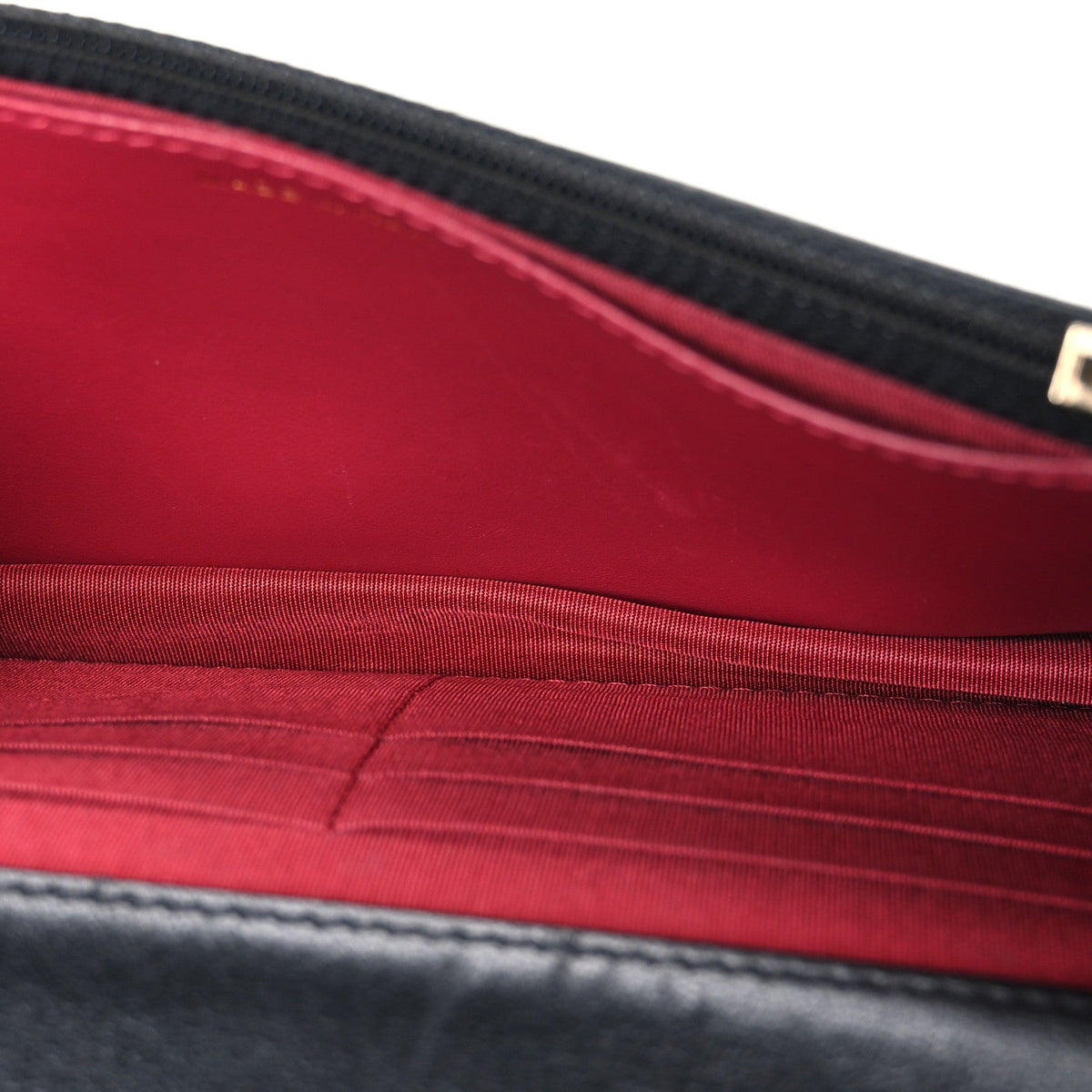 Quilted Goatskin Wallet Bag - Black