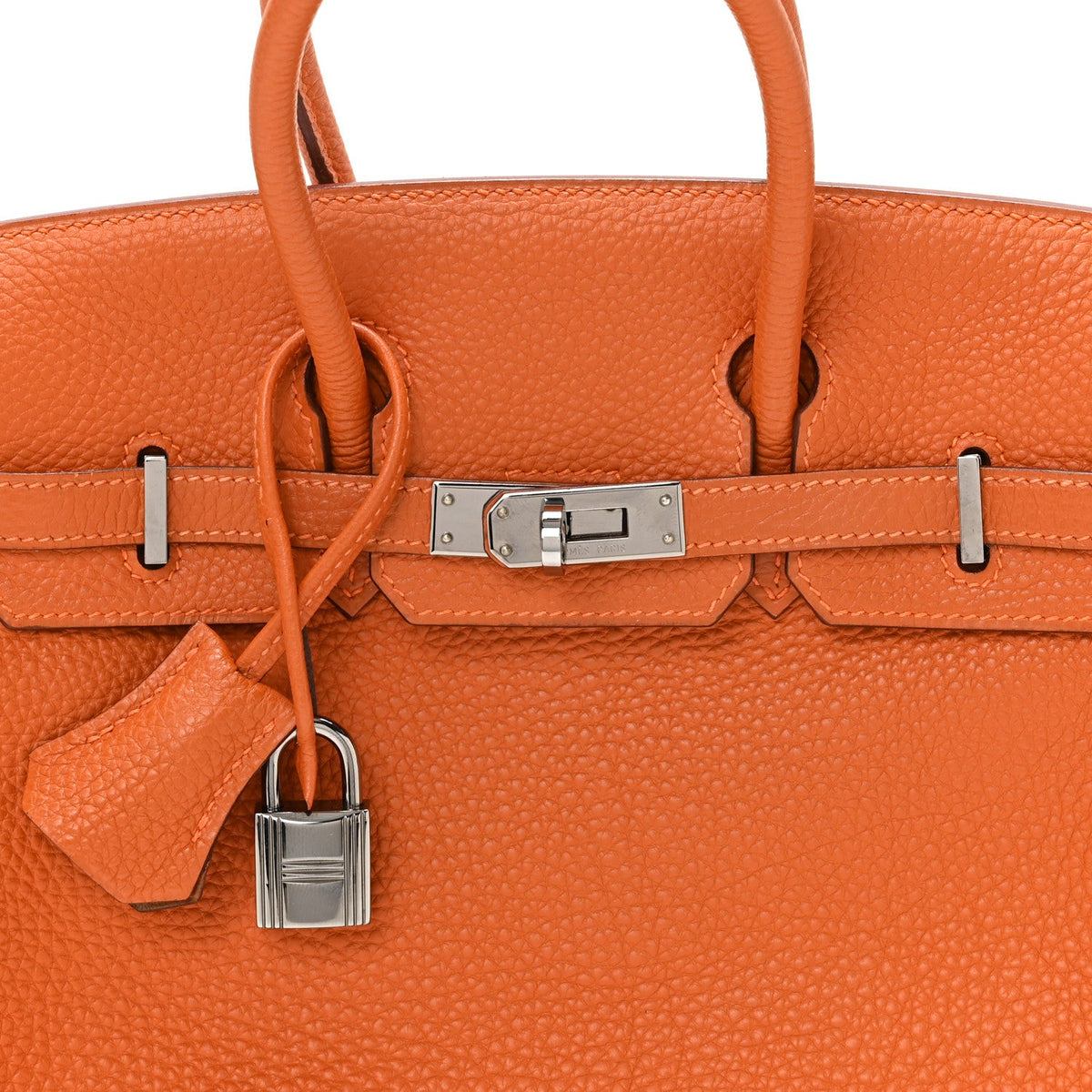 Togo Verso Birkin 25 Potiron Fauve Handbag