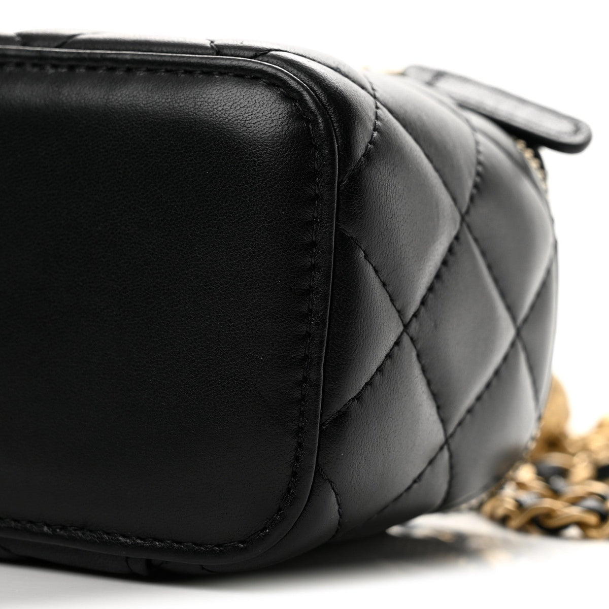 Mini Quilted Lambskin Handbag - Black