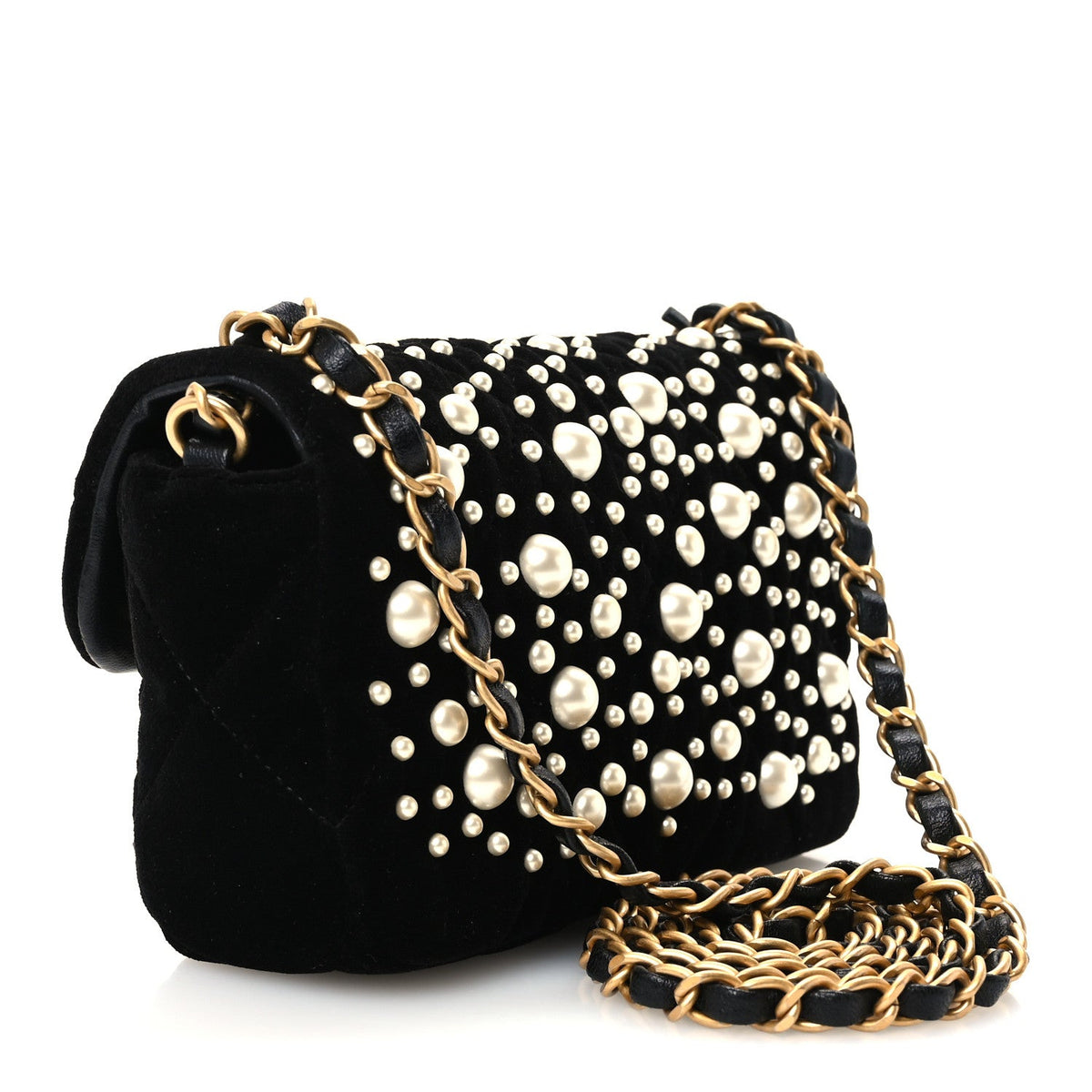 Mini Flap Shoulder Bag - Black
