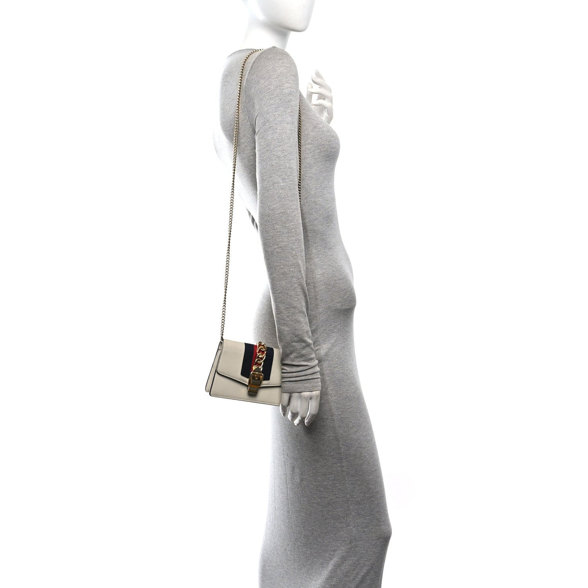 Mini Calfskin Shoulder Bag - White