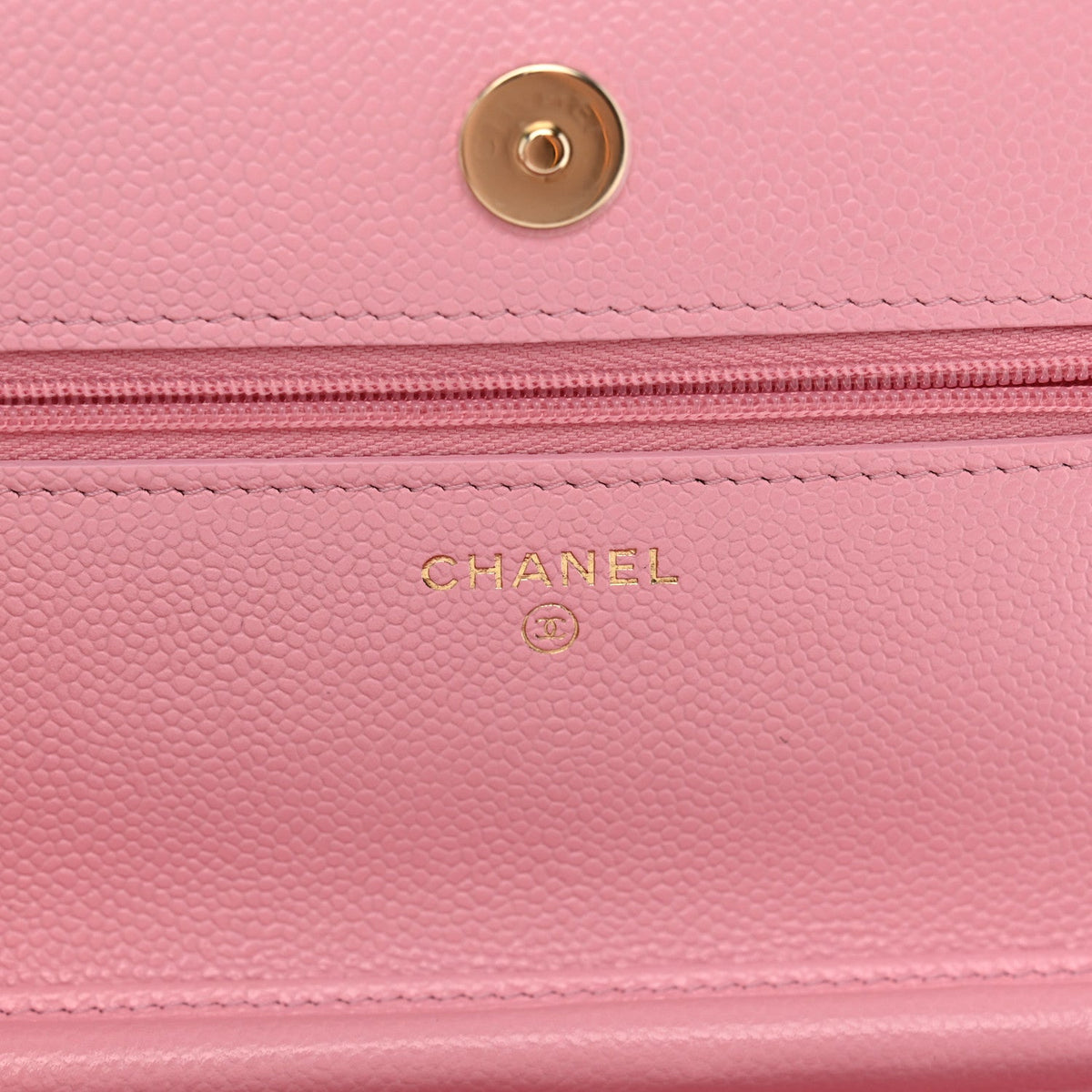 Quilted Caviar Wallet Bag - Pink