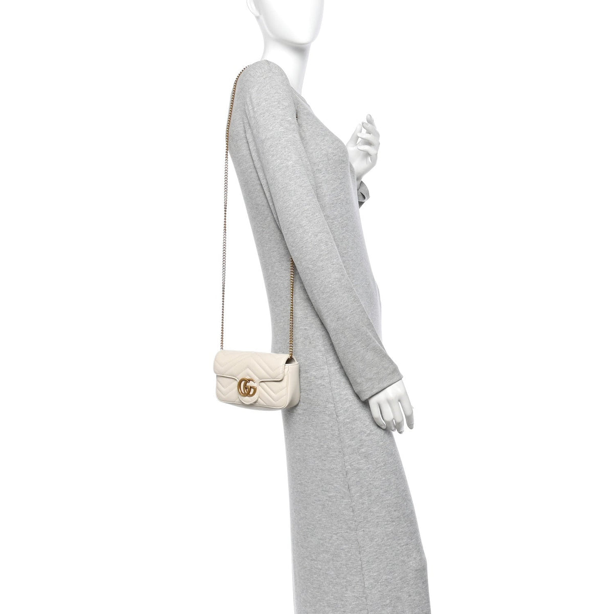 Mini Calfskin Shoulder Bag - White