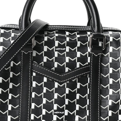 Calfskin Canvas Handbag - Black