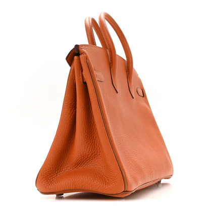 Togo Verso Birkin 25 Potiron Fauve Handbag