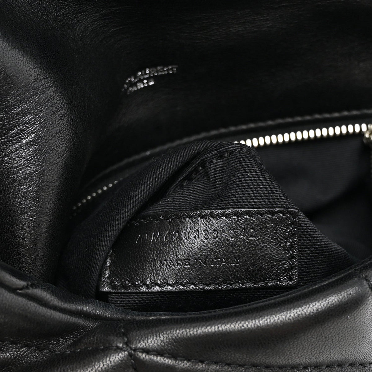 Quilted Lambskin Satchel Bag - Black