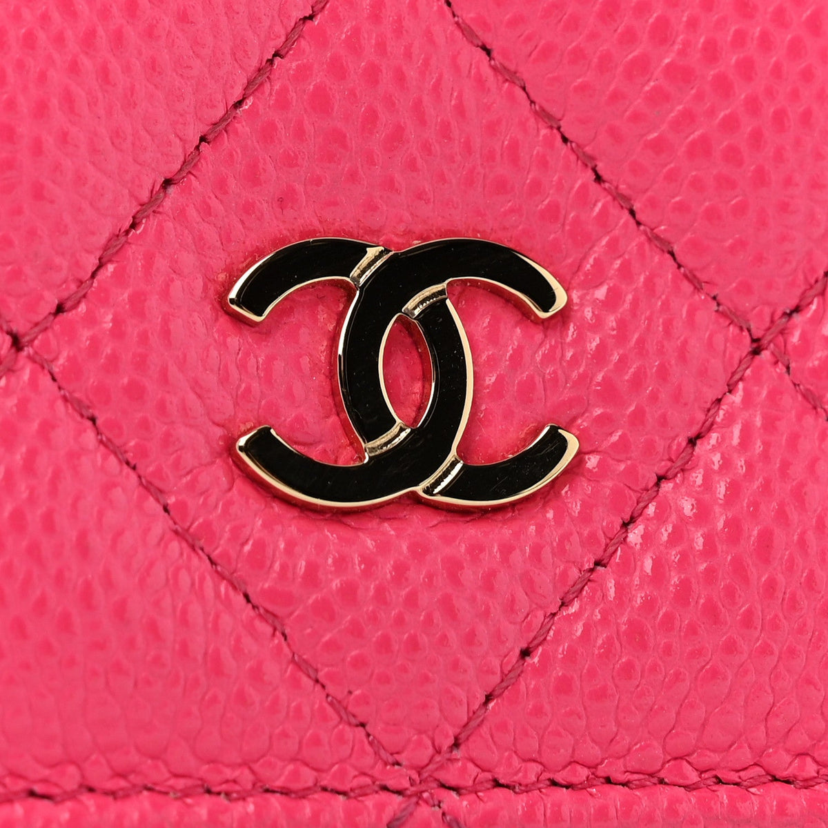 Quilted Caviar Wallet Bag