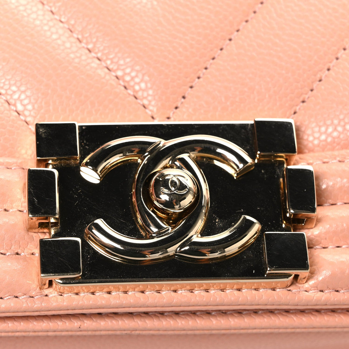 Small Quilted Caviar Flap Shoulder Bag