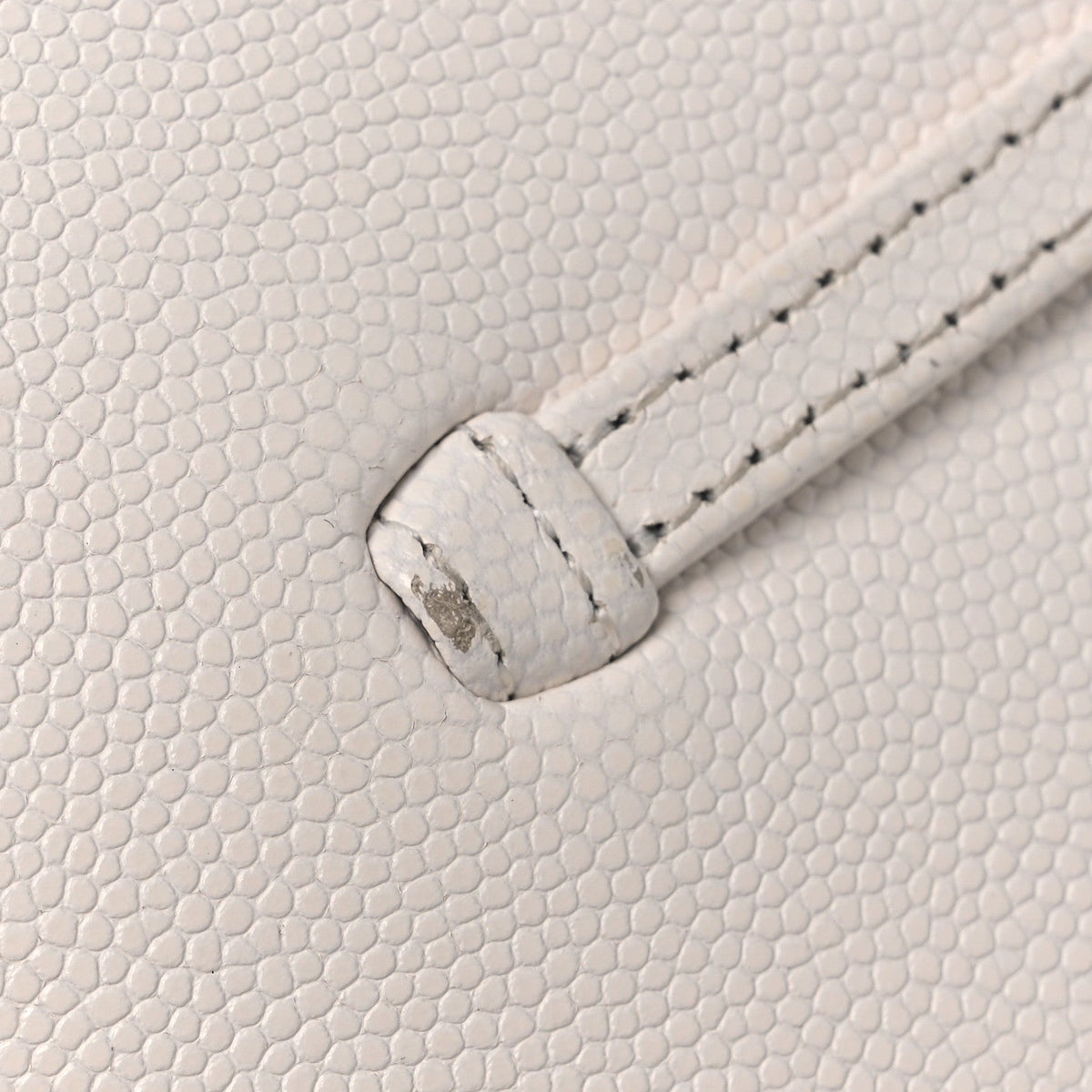 Mini Caviar Shoulder Bag - White
