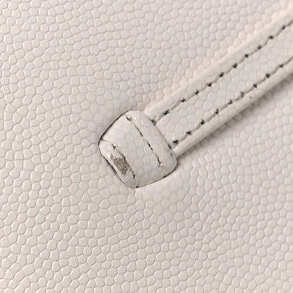 Mini Caviar Shoulder Bag - White