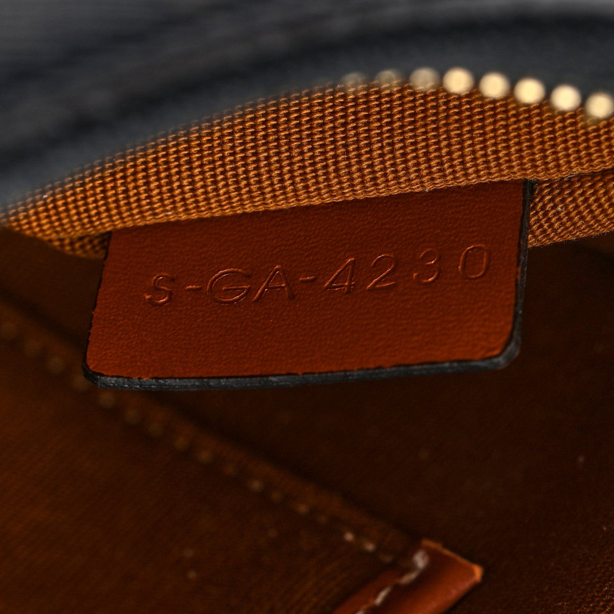 Calfskin Canvas Shoulder Bag - Tan