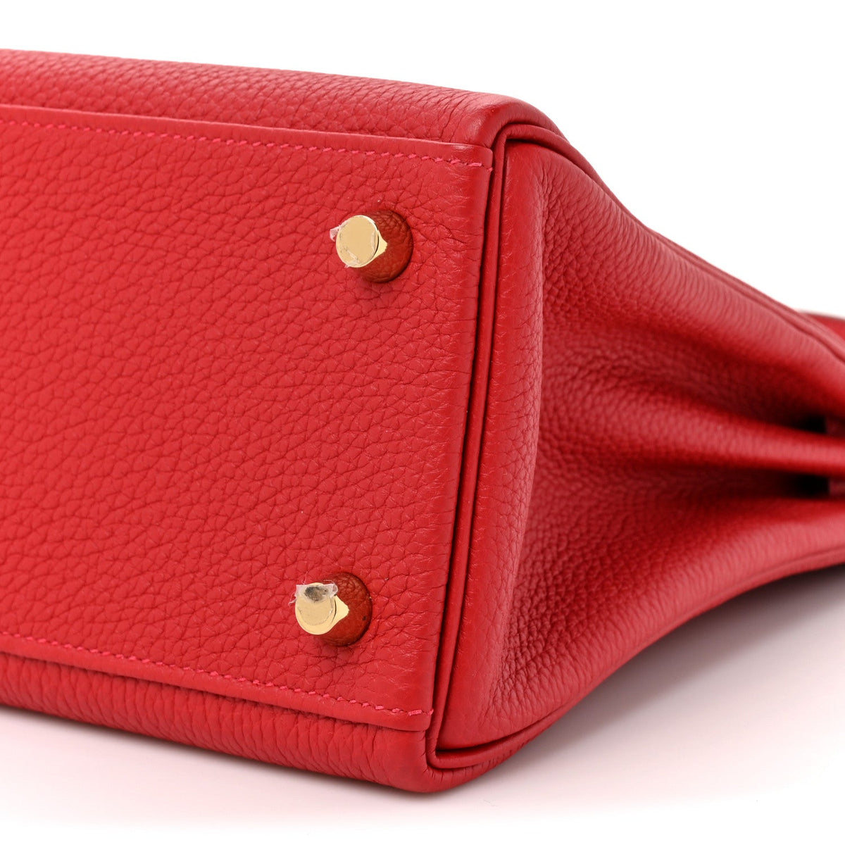 Togo Kelly Retourne 25 Rouge Casaque Handbag