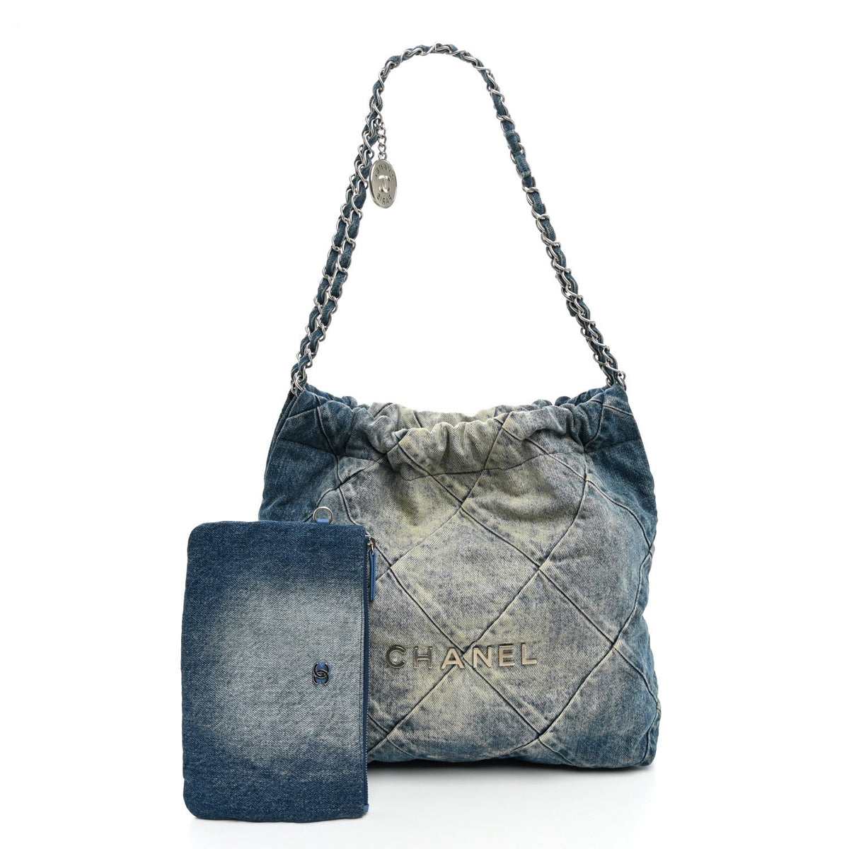 Small Quilted Handbag - Blue