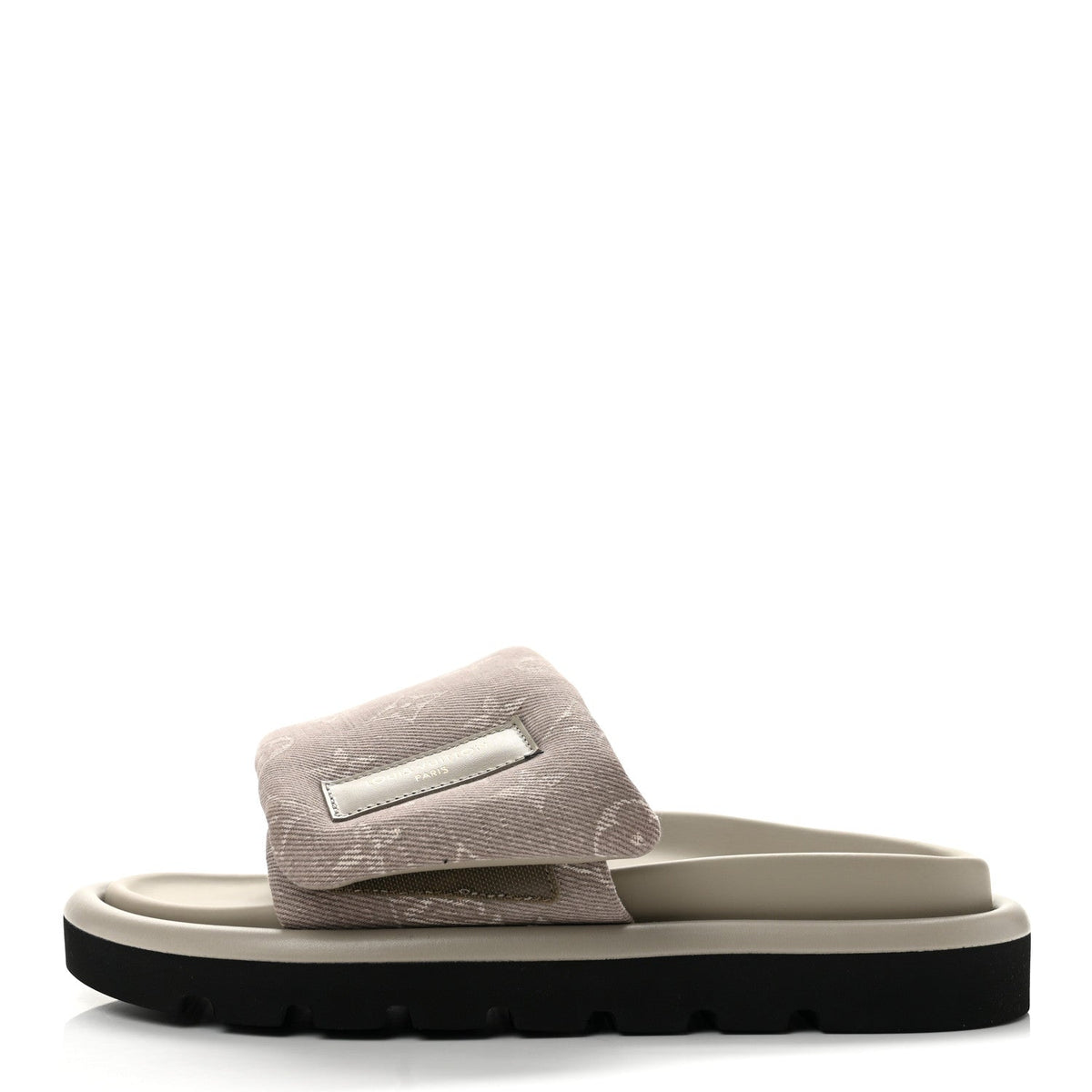 Monogram Denim LV Pool Pillow Flat Comfort Mule Grey