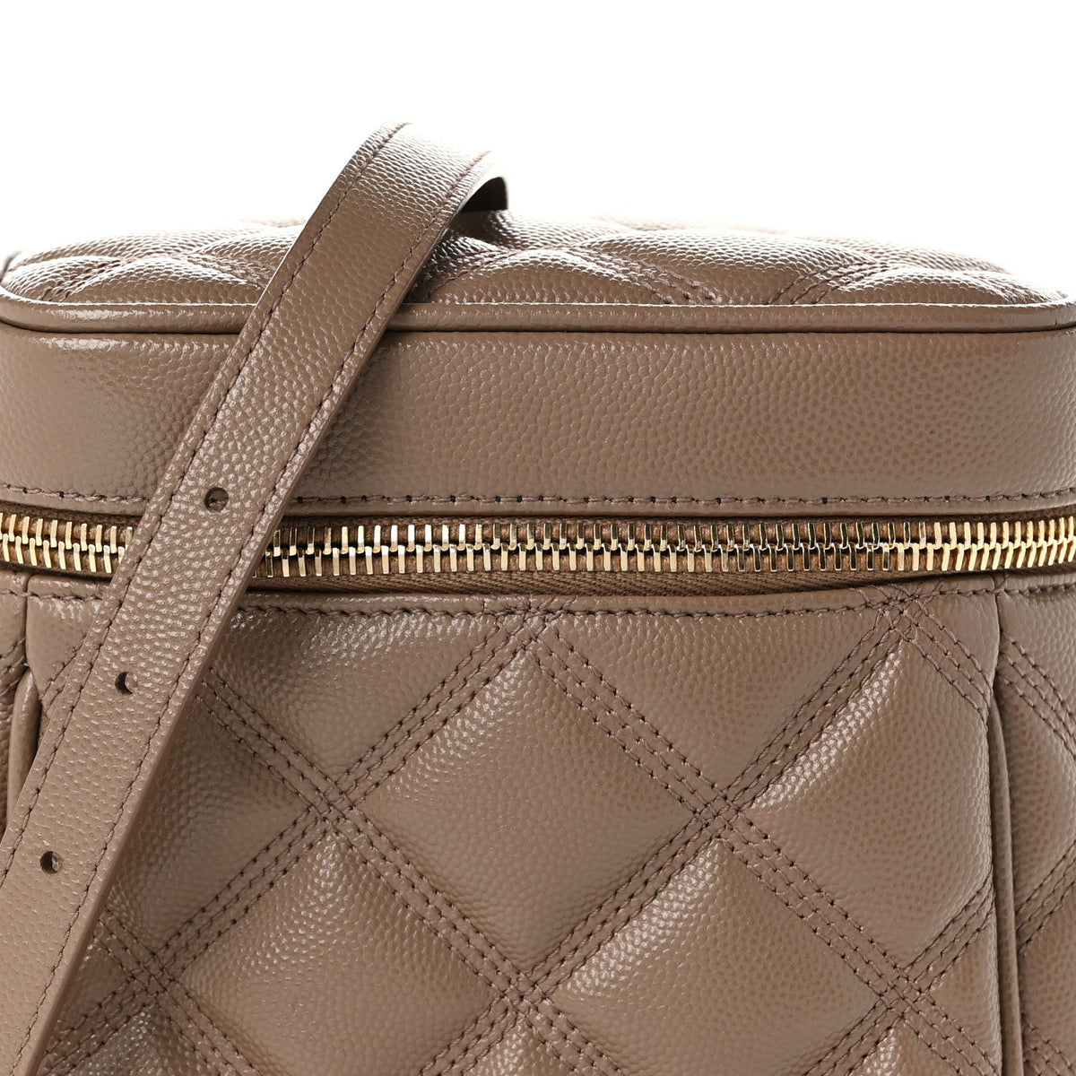 Quilted Handbag - Beige